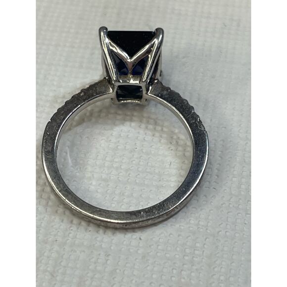 Sterling Silver 925 Blue Stone Ring Women's 6.75 Stunning - Picture 8 of 8